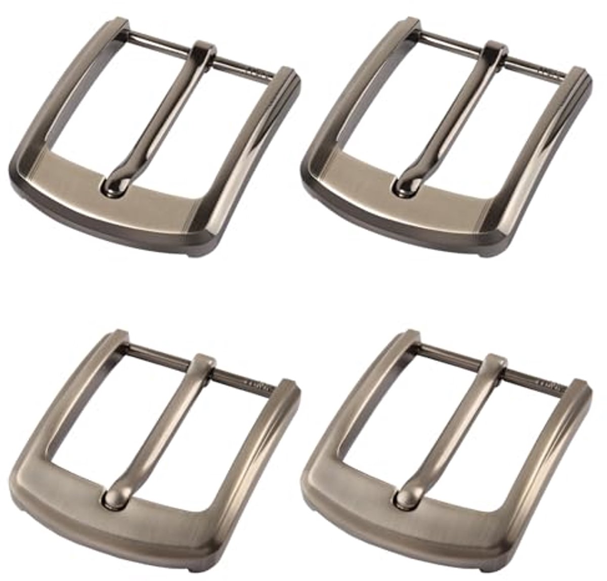 4 stuks enkele puntige riemgespen, 40 mm zinklegering riemgespenset voor mannen en vrouwen