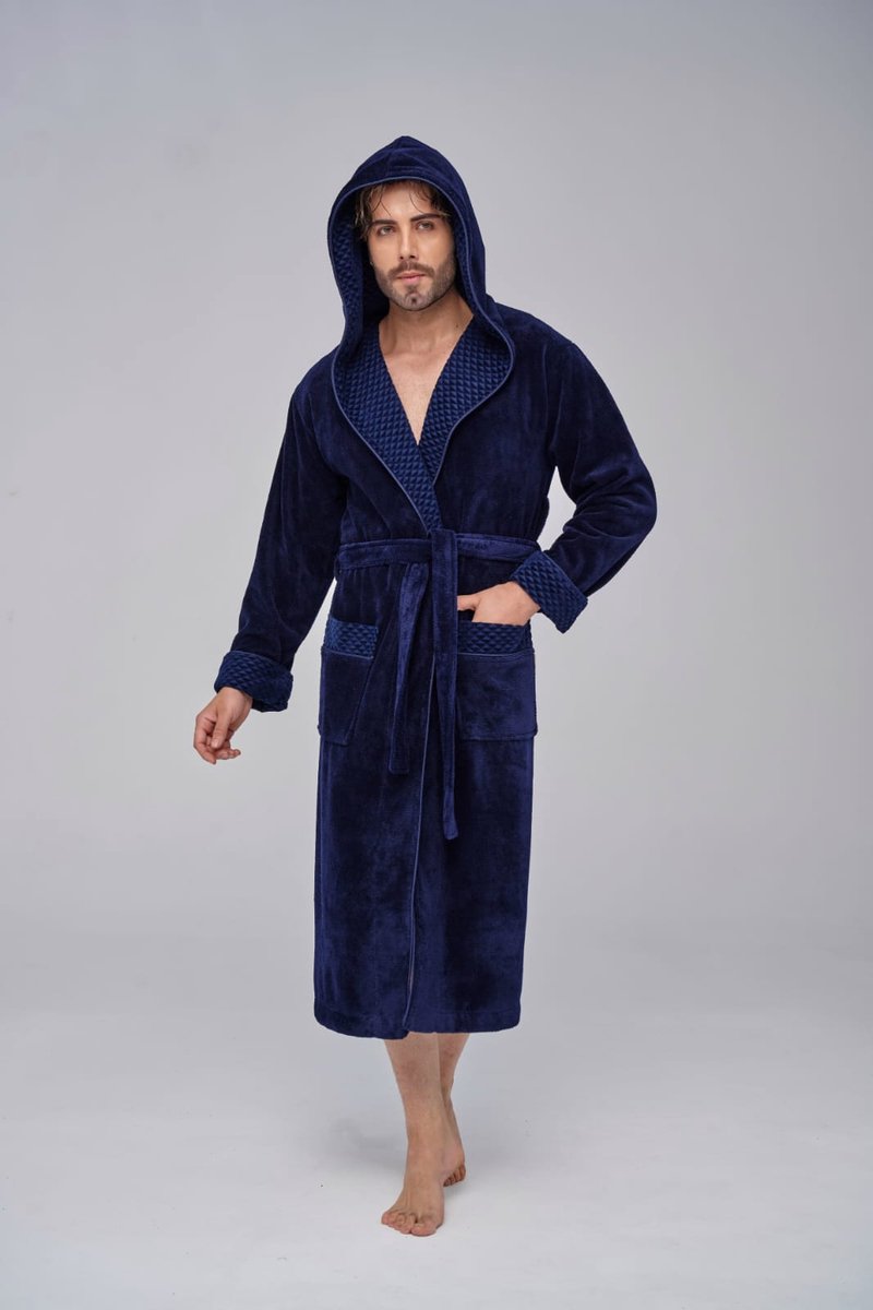 Heren Badjas Olivier / Donker Blauw / maat M