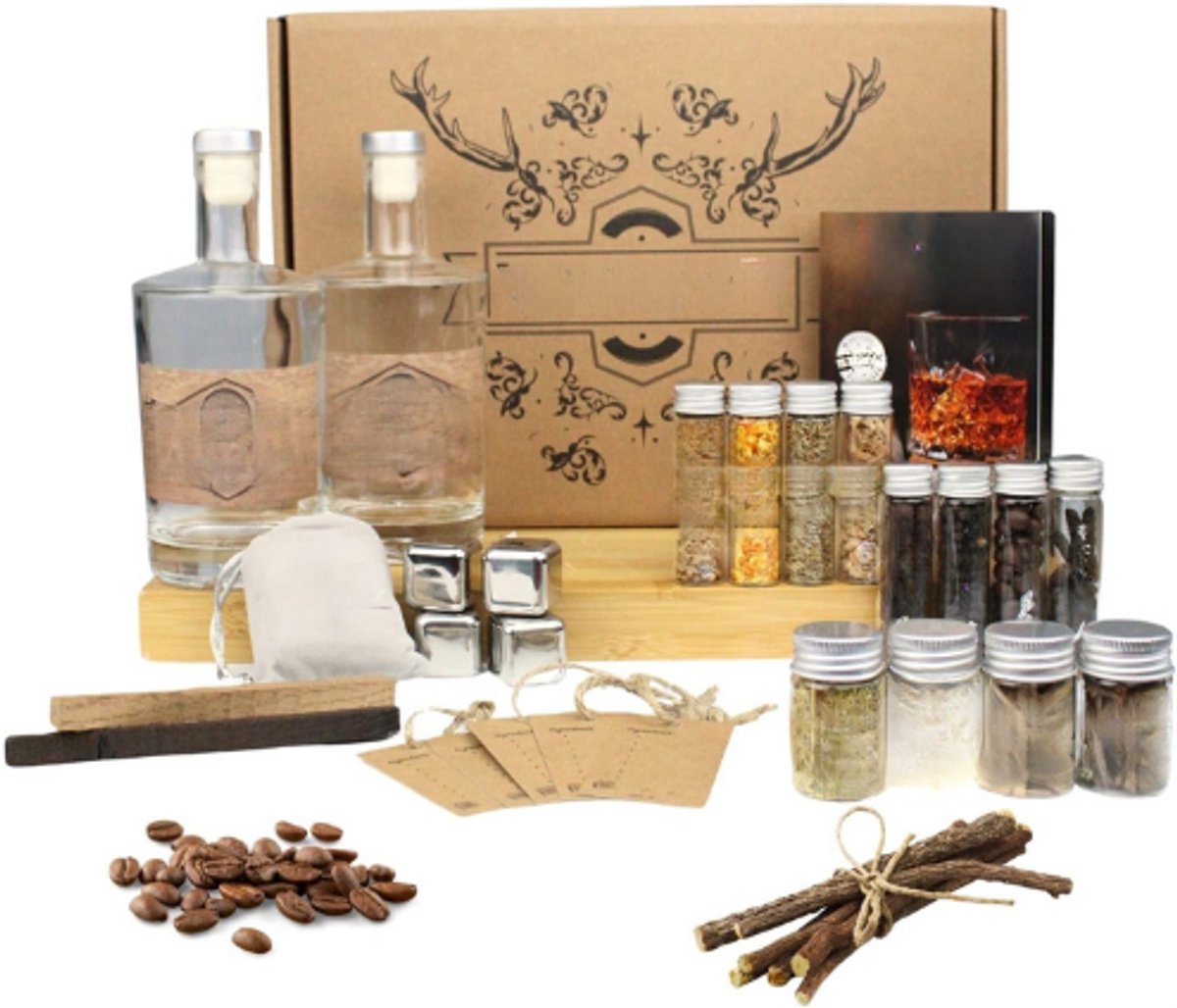 Whisky Bereidings- En Proefset - Originele DIY Geschenkdoos Met Ingrediënten En Accessoires - Perfect Voor Whisky Kerstcadeau Verjaardag - Gemaakt In Frankrijk