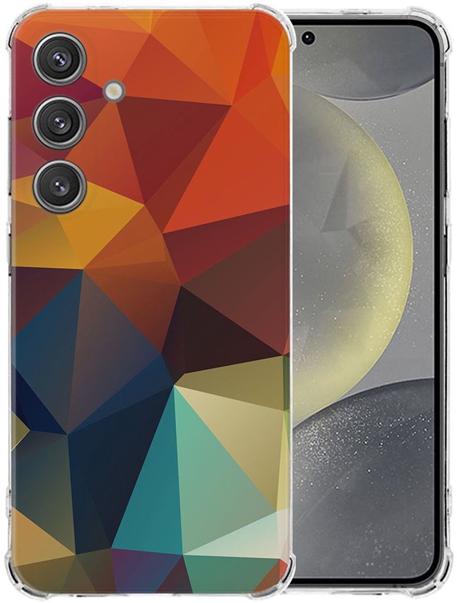 Samsung Galaxy S25 Hoesje - Polygon Color TPU Antishock