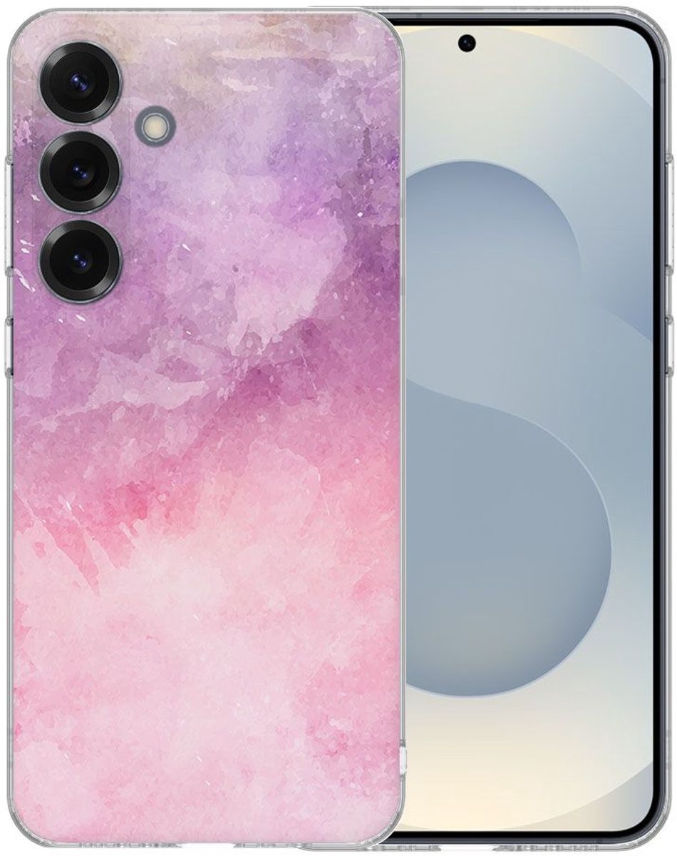 TPU Hoesje Samsung Galaxy S25 - Pink Purple Paint Backcover