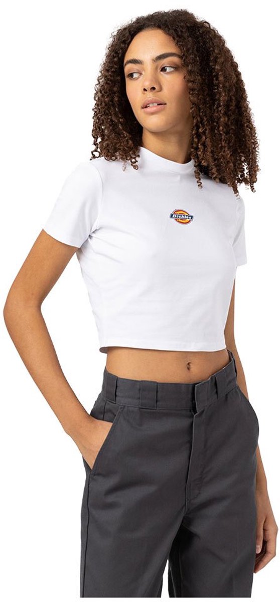 Dickies Maple Valley Korte Mouw Top 2XS Vrouw Wit