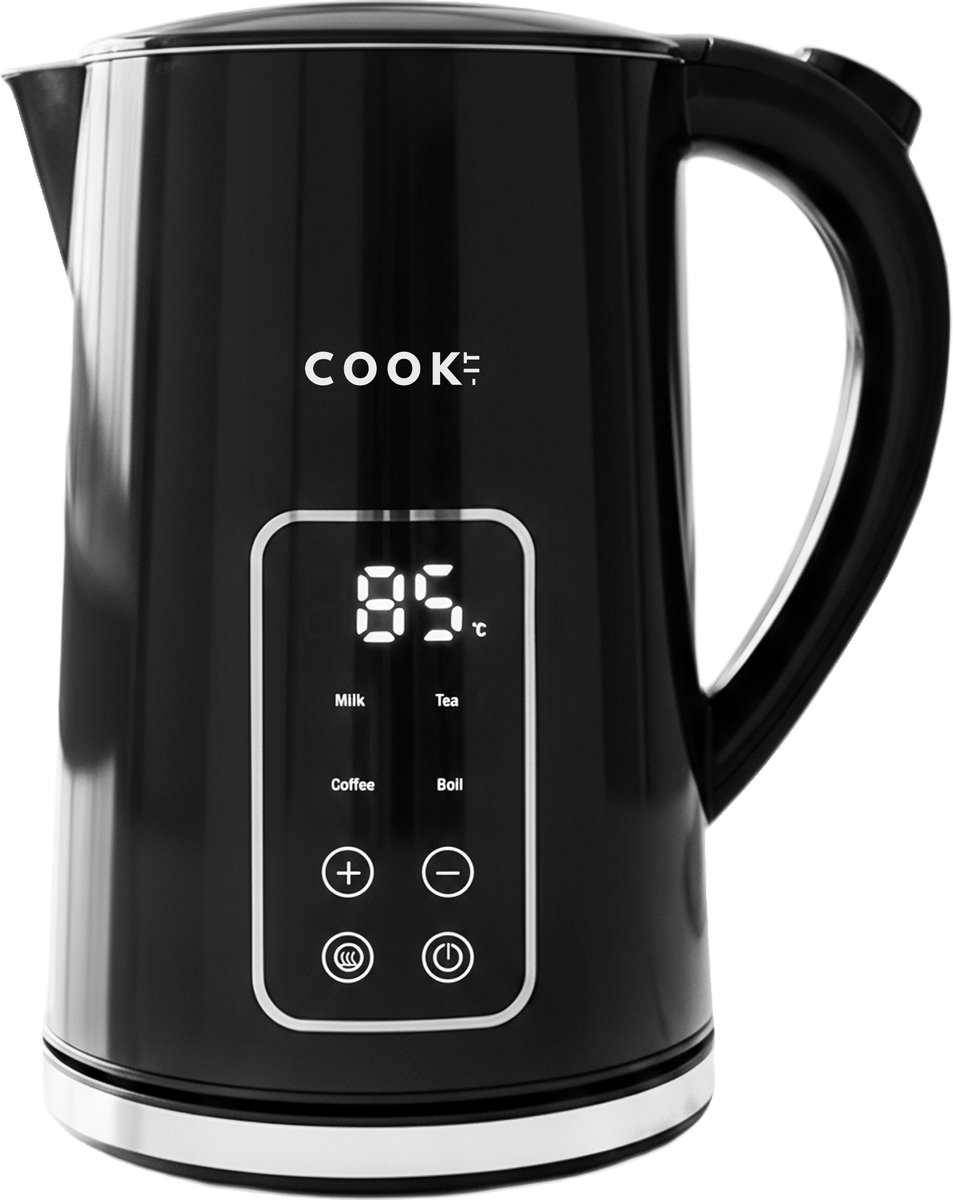 COOK-IT Waterkoker - LED Touchscreen - Instelbare Temperatuurregeling - Waterkokers - 1.7L - Elektrisch - Cool Touch — afbeelding 1