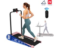 PH Fitness Loopband – Incline & Handmatige Helling – Pink / Roze – Walking Pad – Loopband voor Thuis – Loopband Fitness - Opvouwbaar B1FS