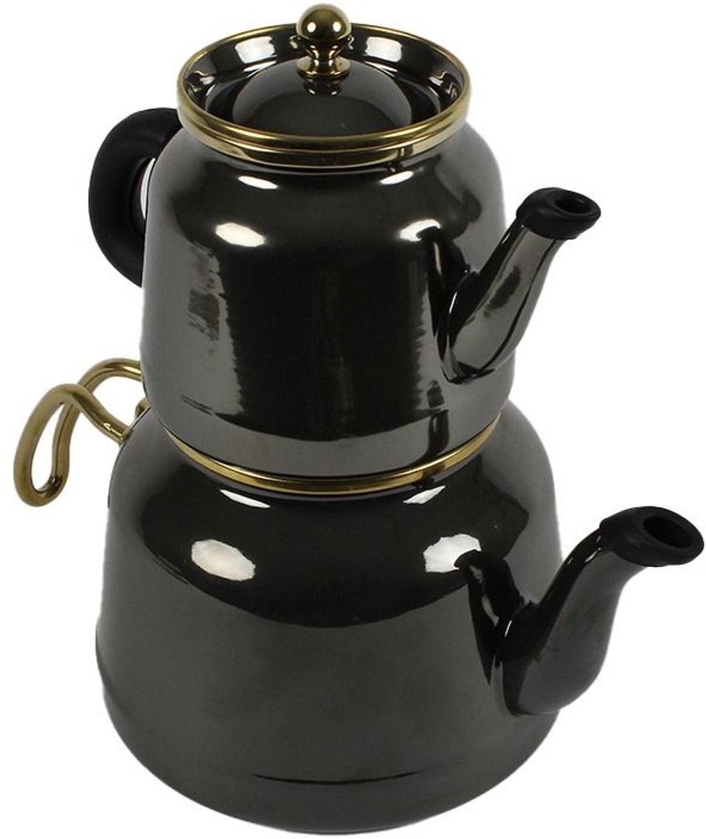 Ferveo Dawa Theepot Set - 1,0L / 2,5L - Zwart/Goud