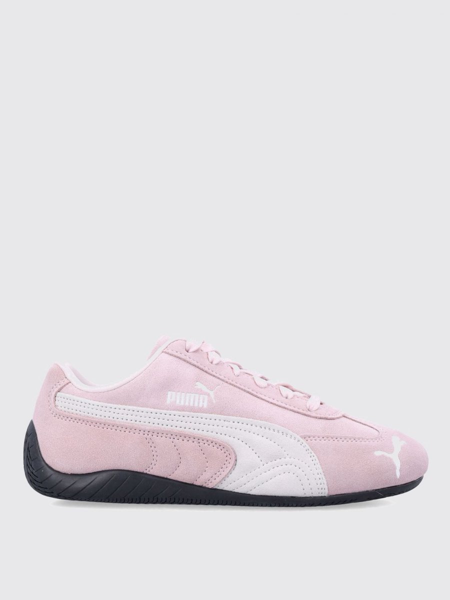 Stylish Low Profile Motorsport Shoes with Comfortable Suede Upper Roze