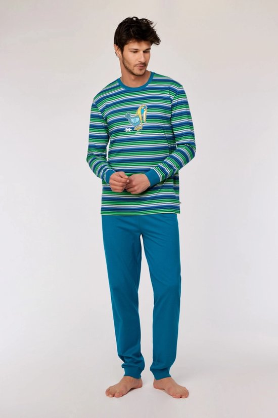 Woody Garçons- Pyjama homme à rayures multicolores - taille L