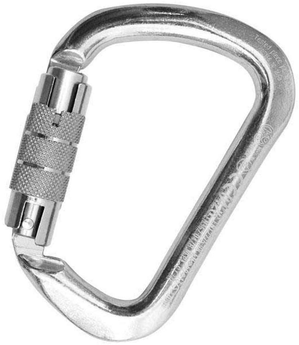 Kong Italy Roestvrij Staal Karabijnhaak Met Draaisluiting Zilver