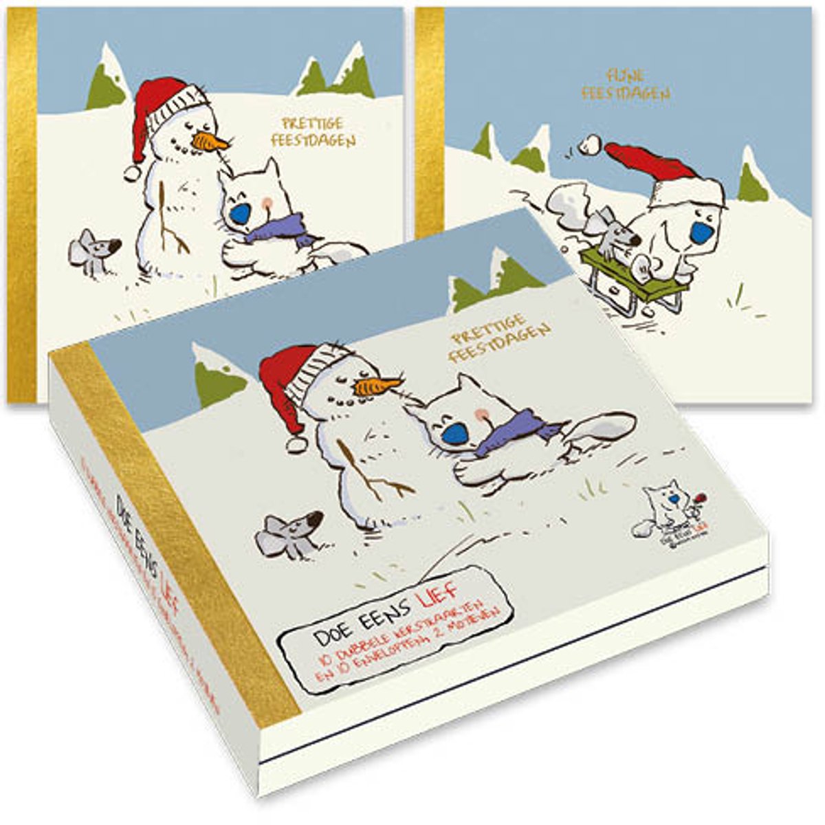 Doe eens lief kerstkaartenmapje - Vogels - Kaars