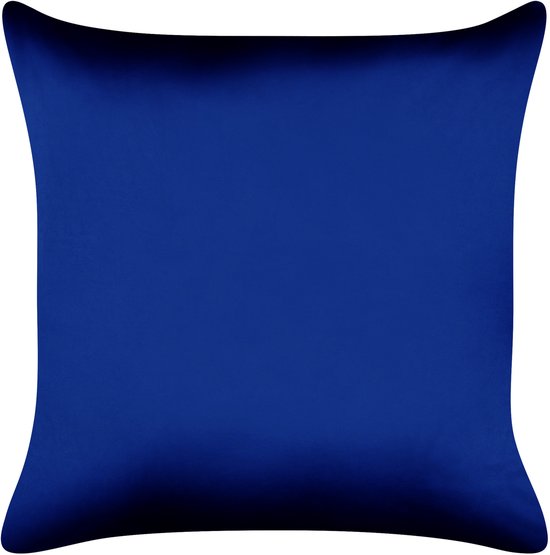 BELIANI MERINGUE - Lot de 2 Sierkussen - Bleu foncé - 45 x 45 cm - Velours