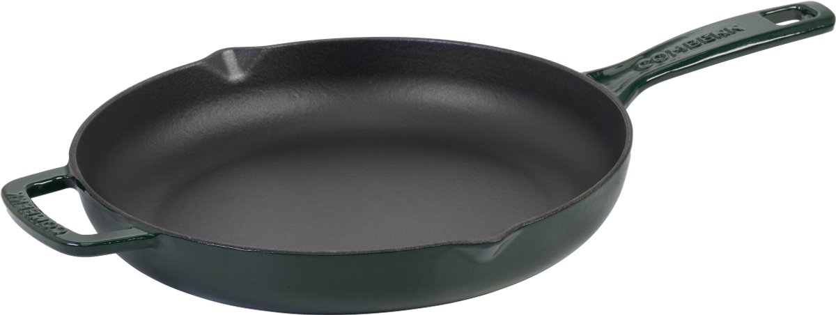 ComBekk gietijzeren koekenpan 26cm - 100% gerecycled - pfas vrij - geschikt voor o.a. inductie en bbq - holly green