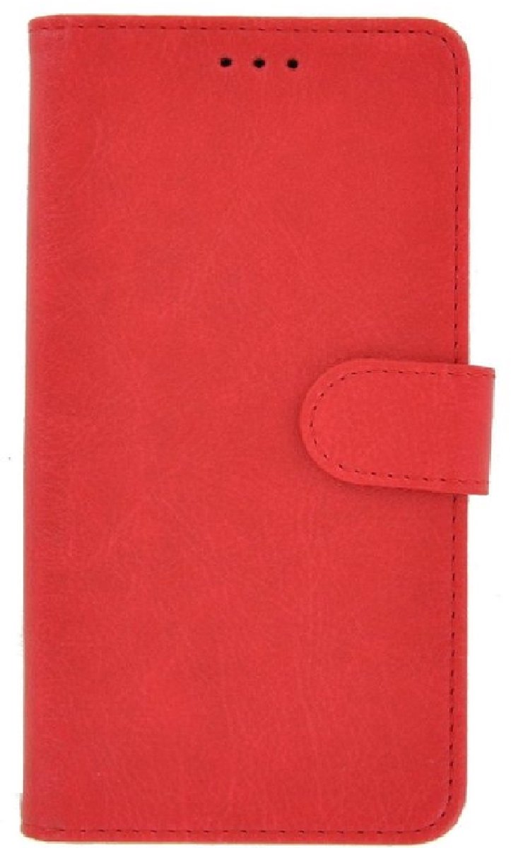 Rood effen Wallet Bookcase Hoesje Geschikt voor Apple iPhone X / Xs