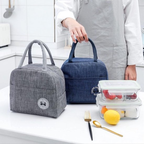 Picnic Bag - Vouwbare Geïsoleerde Tas - Thermo Tas voor Volwassenen - Studenten en Kinderen - Mini Koeltas voor Picknick - Set van 2 van Adoture — afbeelding 2