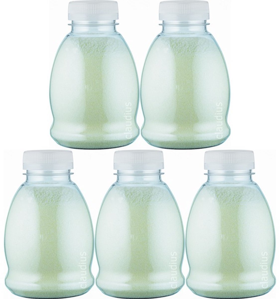 Scrubzout Zen Moment - 375 gram - Fles met transparante dop - Set van 5 stuks - Hydraterende Lichaamsscrub