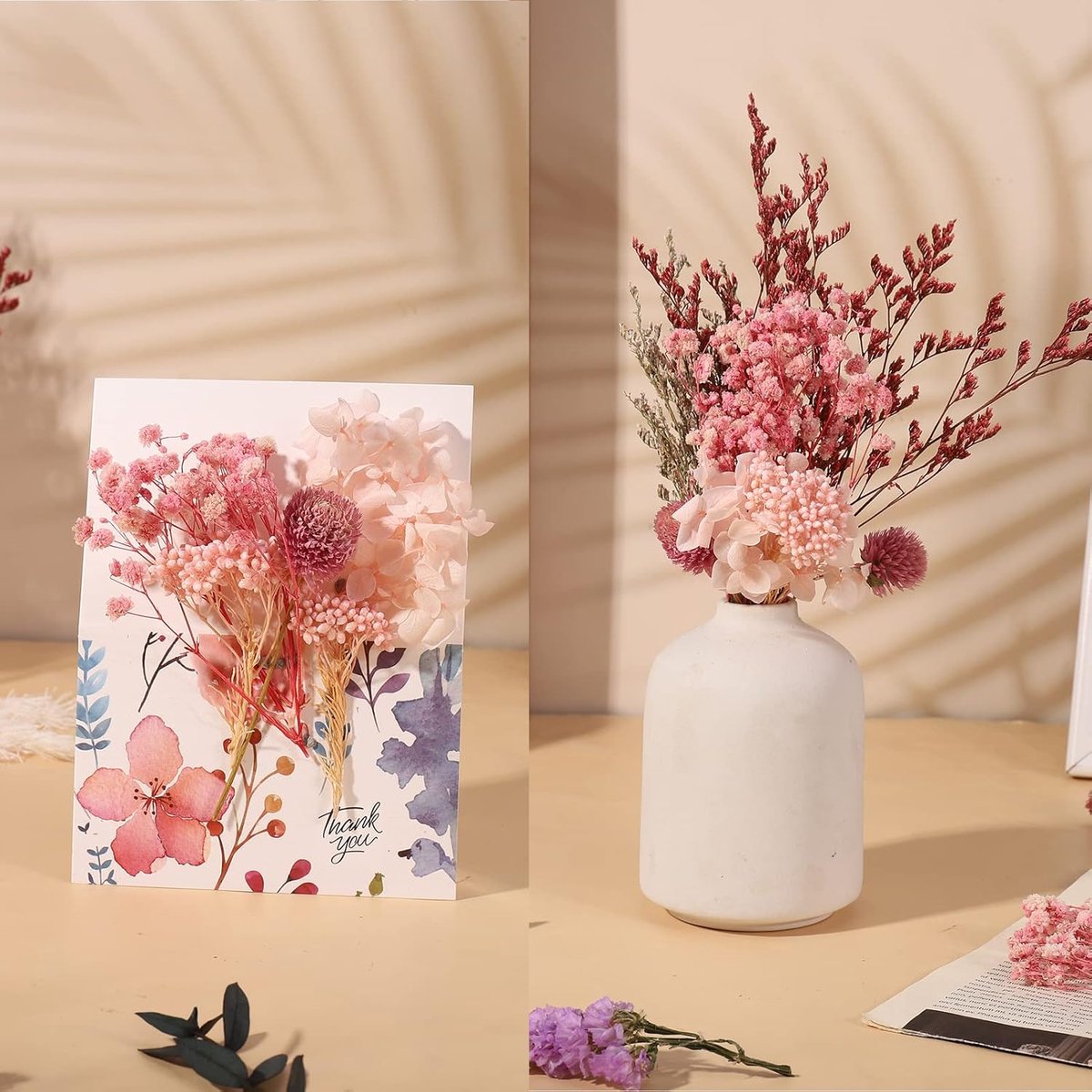Gedroogde Bloemen Set voor Hands-on Creativiteit - Perfect voor Doe-het