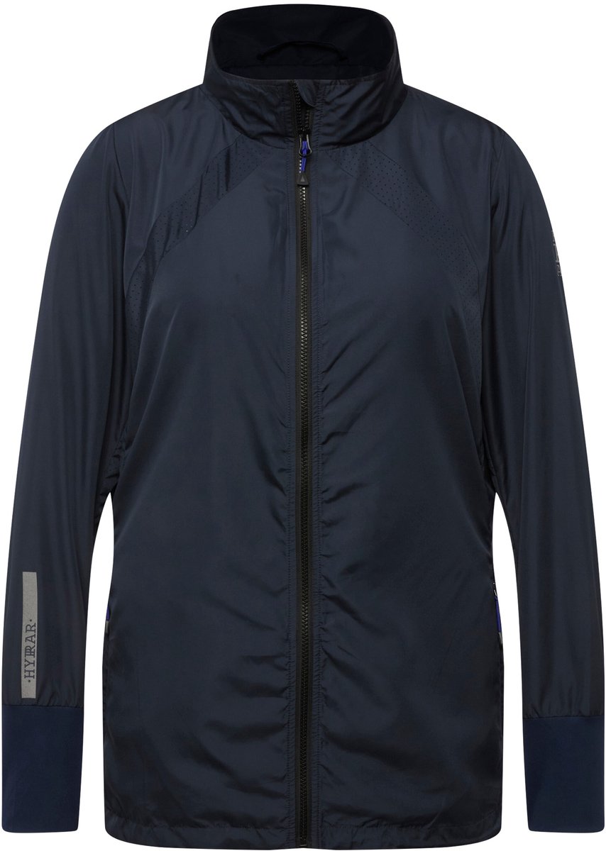 Ulla Popken - Dames - HYPRAR jas licht opstaande kraag trekkoord gerecycled - Marine - Maat 46+
