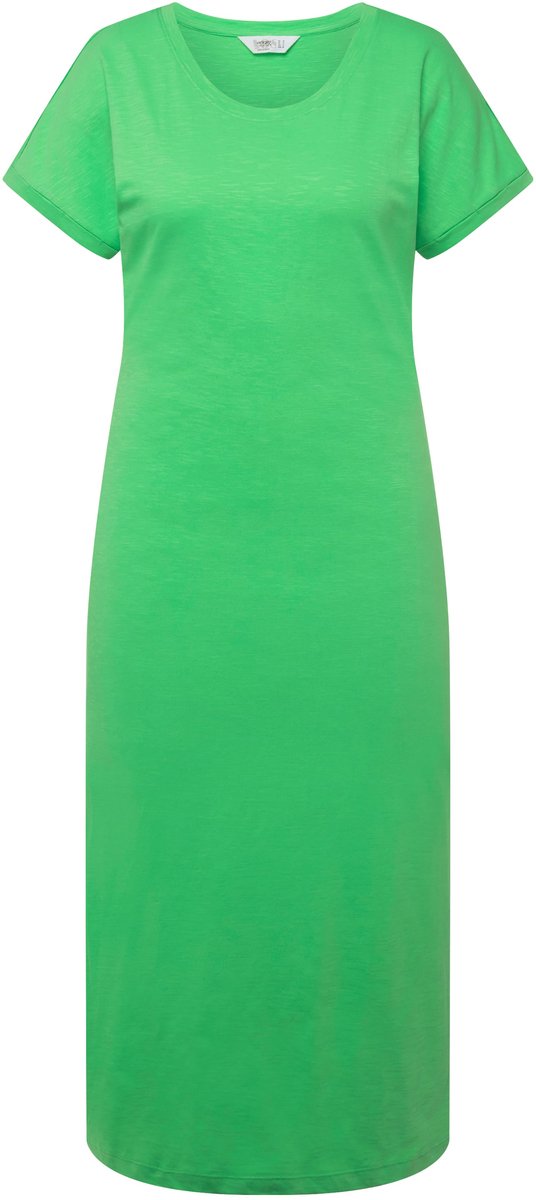 Angel of Style - Dames - Maxi jurk van jersey ronde hals halve mouwen - Kiwi - Maat 48