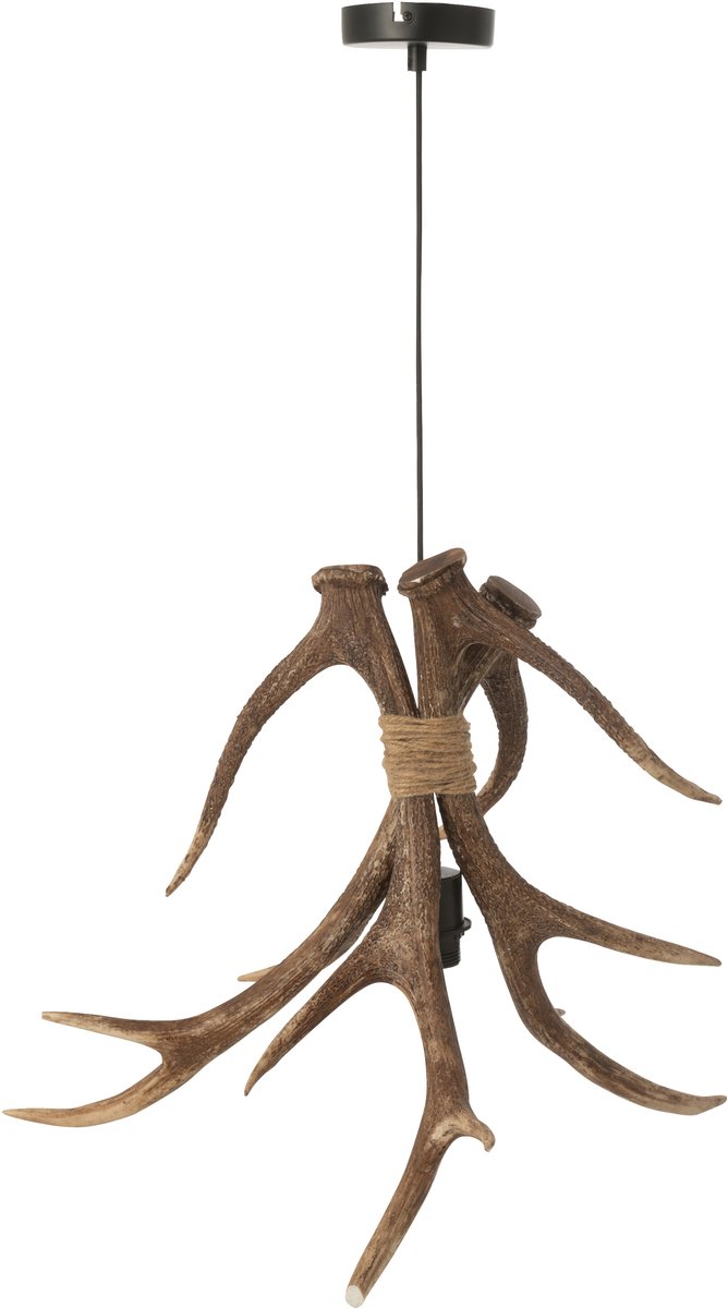 J-Line hanglamp Antlers - polyresin - bruin - large