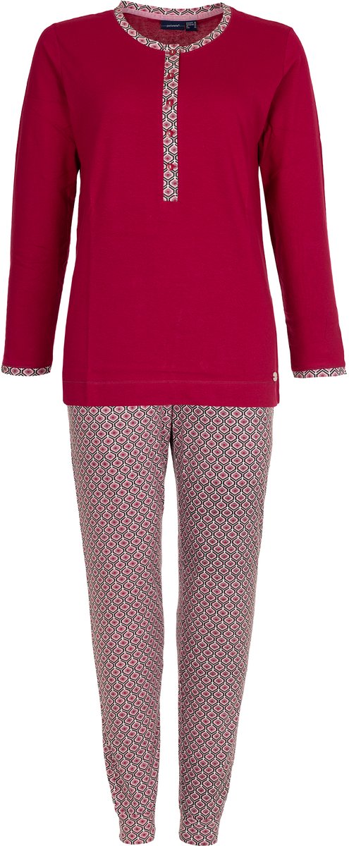 Pastunette Pyjama Graphics - Bio Katoen - Rood/Grijs