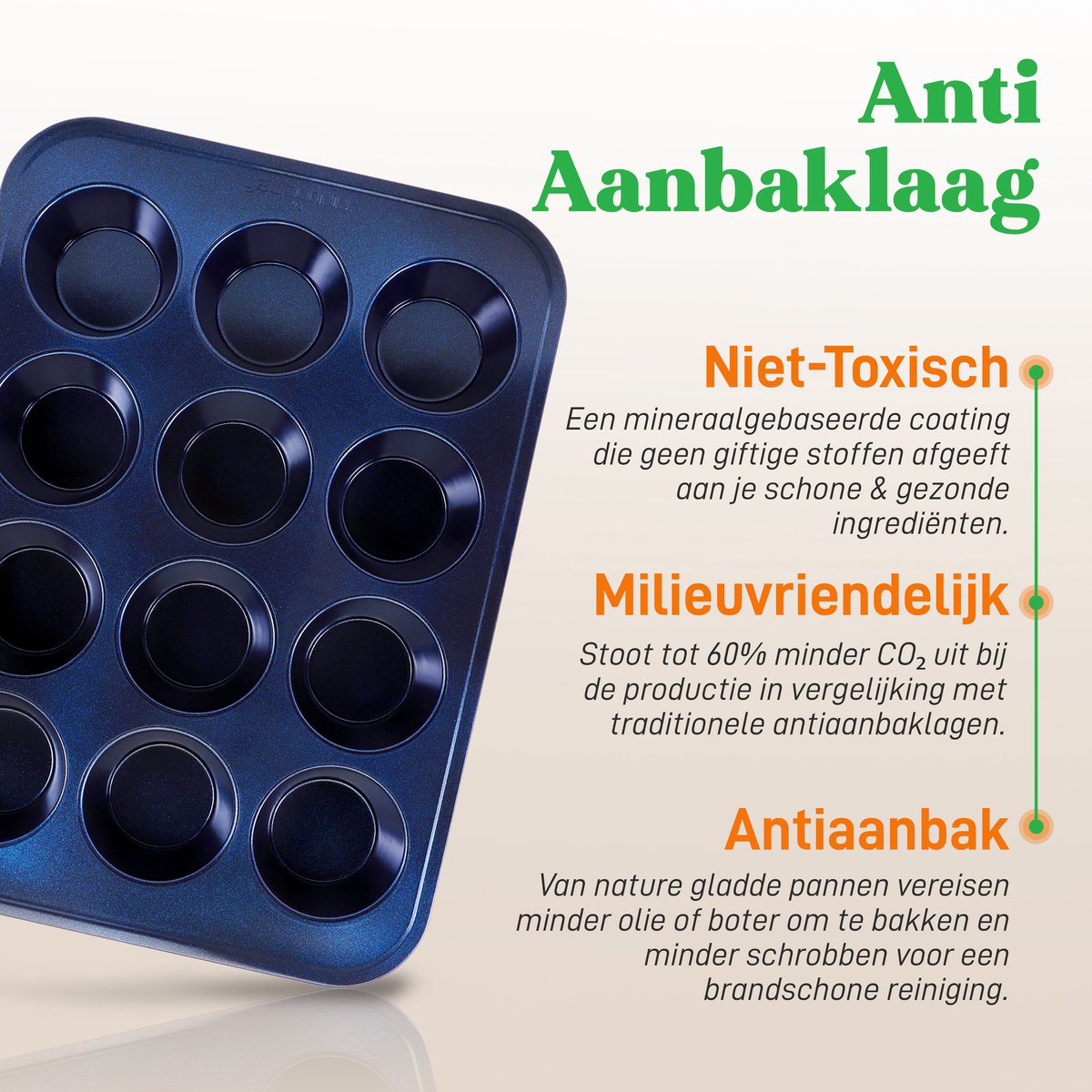 NutriChef 6-delige Bakvormenset – Antiaanbak Carbonstalen Bakplaten met Koekjesplaat, Muffinvorm, Cakeblik, Ronde & Vierkante Vorm – Oven- & Vaatwasserbestendig – foto 2