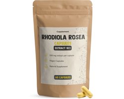Cupplement Rhodiola Rosea 500 mg 60 Capsules - Rosavins – Focus – Rozewortel – Nootropic