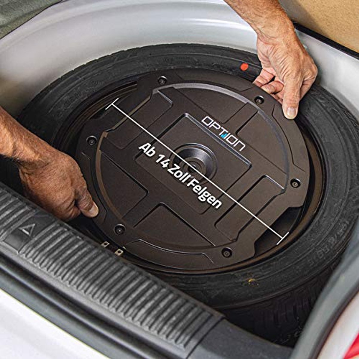Actieve Subwoofer Reserverad - 200 Watt RMS - Massieve Aluminium Behuizing - Plug & Play