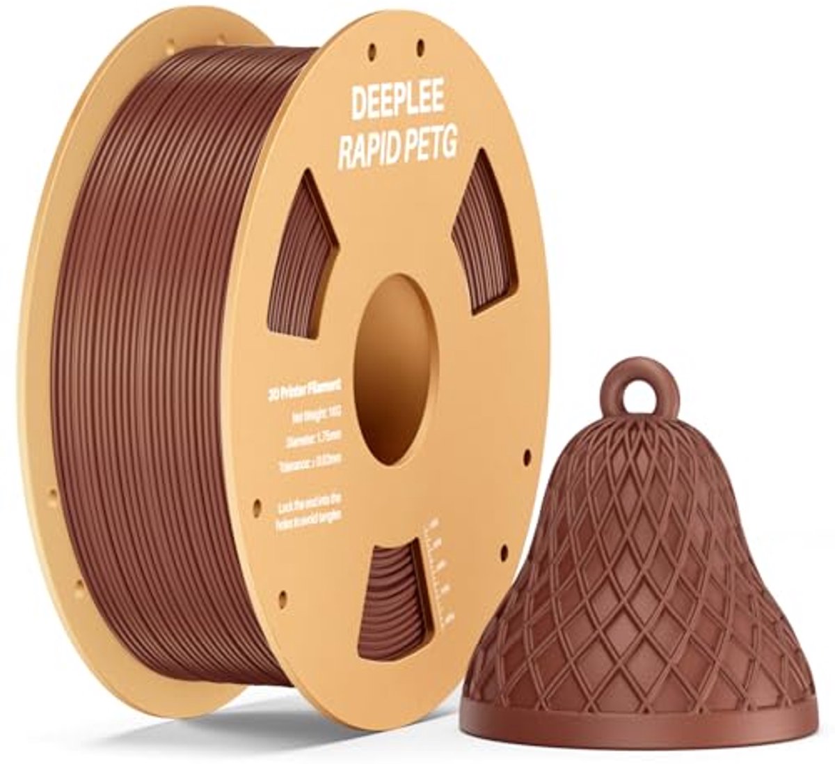 PETG-filament bruin 1,75 mm voor FDM 3D-printers - Hoge snelheid en precisie