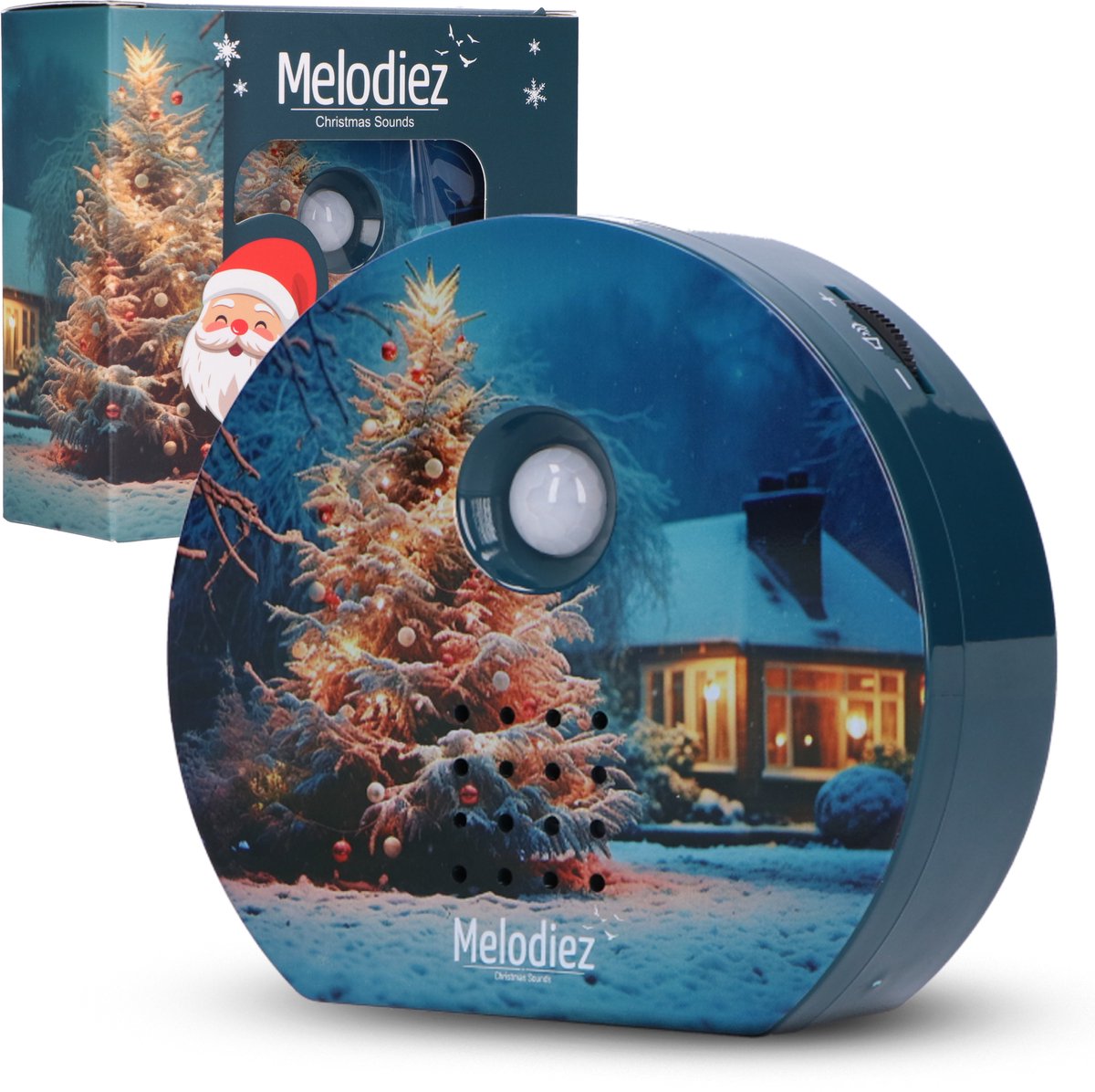 Melodiez Vogelhuisje Met Geluid - Box Incl. Batterijen en 4 Feestelijke Kerstgeluiden - Kerstversiering - Kerstgeluiden Huisje met Sensor - Kerstboom