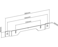 Wandhouder voor Sonos Ray Soundbar - Slim Design met 14 mm Wandafstand - Geluidsoptimalisatie