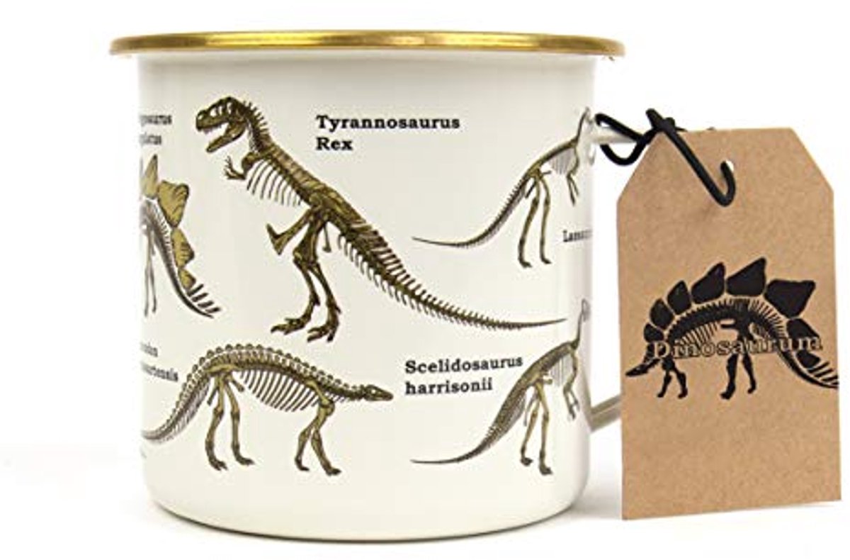 Dinosaurus Emaille Mok met Standaard