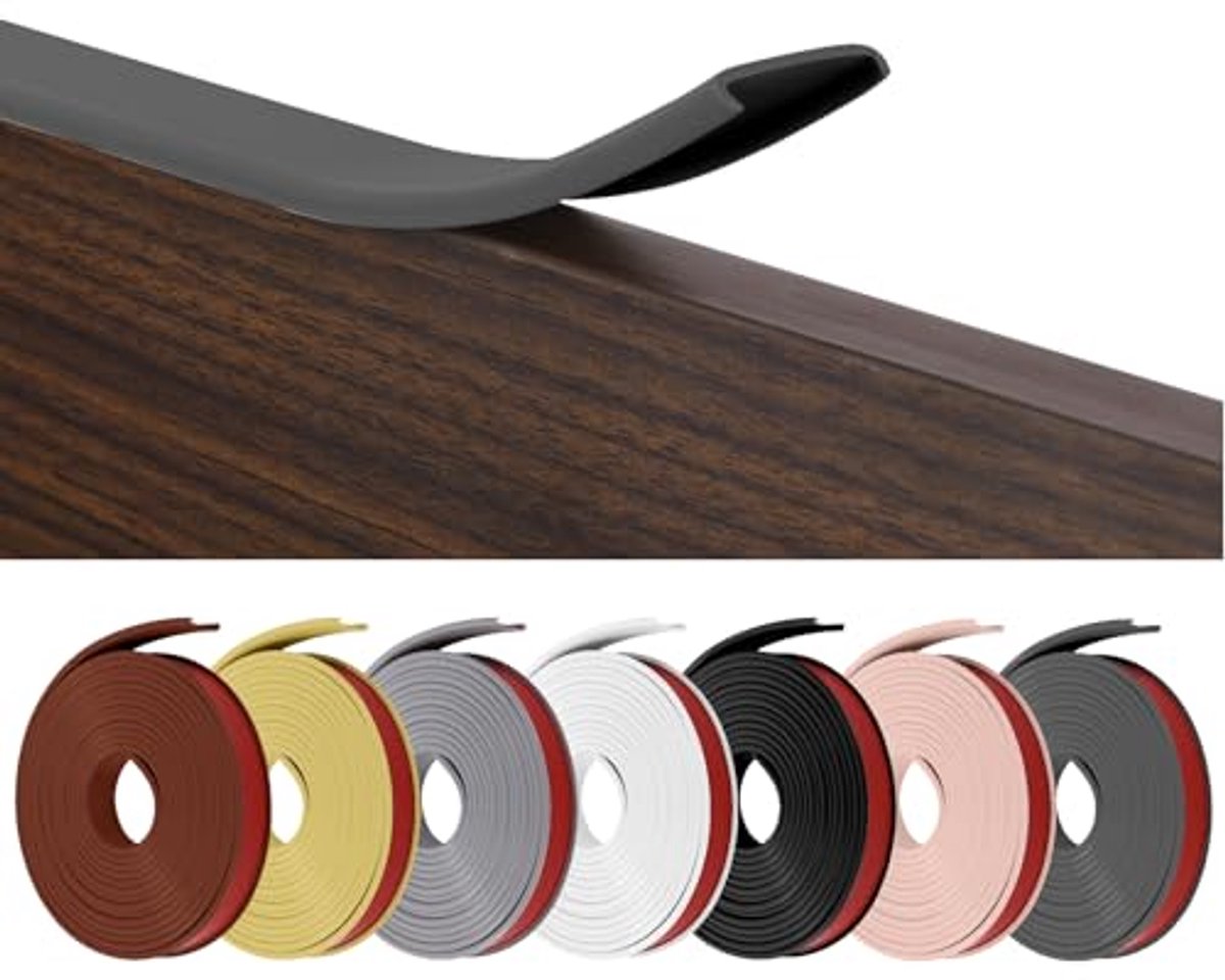 Flexibele meubelrandafwerking 5m x 18mm - Babyveilige randbeschermer voor tafel en kast - Zelfklevende TPE-randtape