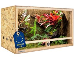Houten Terrarium 120x60x60 cm voor Reptielen en Amfibieën - Met Zijventilatie en Hygrometer