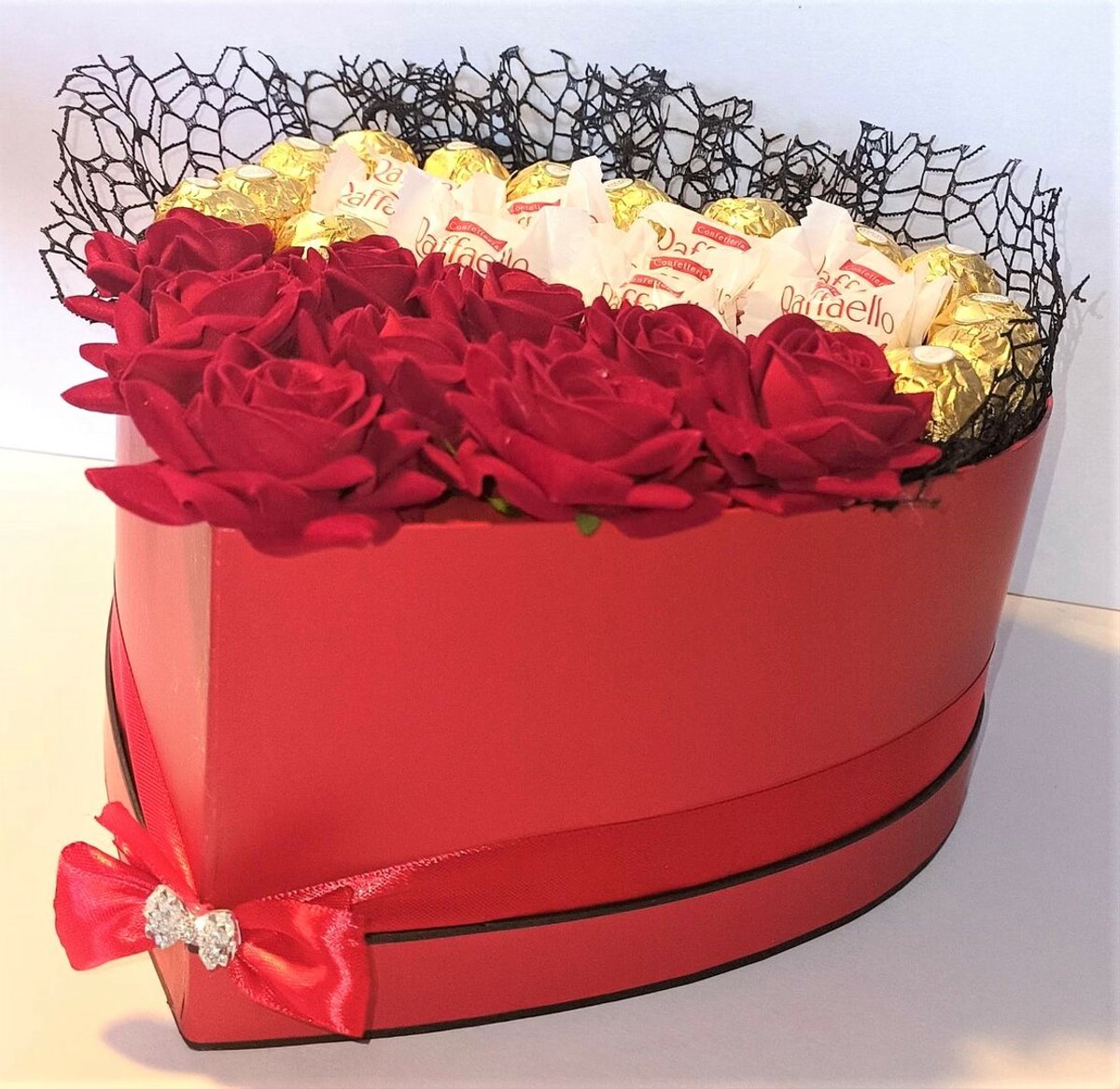 Harten Doos met Rozen & Chocolade - valentijn