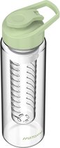 Muitomas Waterfles - Infuser voor fruit, thee of kruiden – Drinktuit - 700ml - Groen