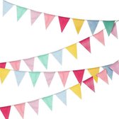 7 stuks kleurrijke papieren decoratie slingers, 3m regenboog papieren