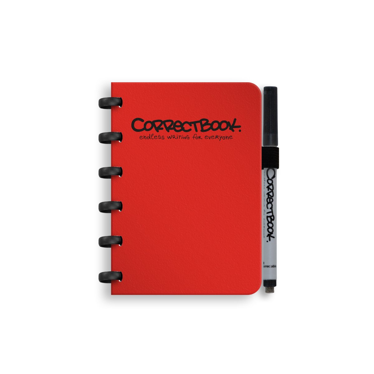 Correctbook A6 Uitwisbaar Notitieboek – Herbruikbaar schrift – Horizon Red – Blanco – Inclusief pen & wisdoekje – Aanvulbaar met extra pagina’s