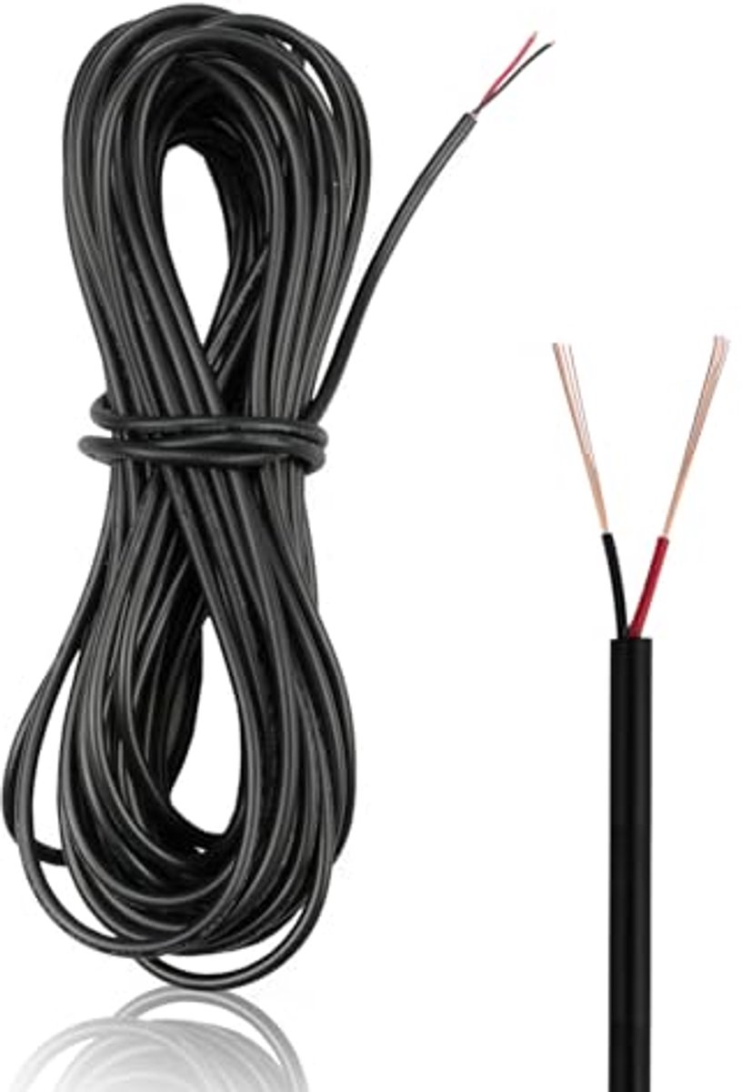 Aardkabel 10 meter 2-aderig PVC 300V zwart
