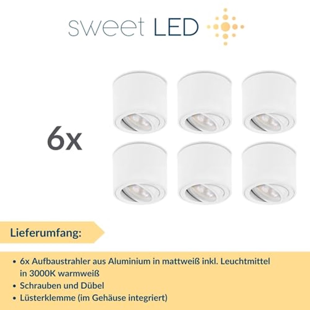 Platte Matte Witte LED Plafondspot Opbouwlamp met Verwisselbare 5W Module - Energiezuinige Verlichting voor Modern Interieur