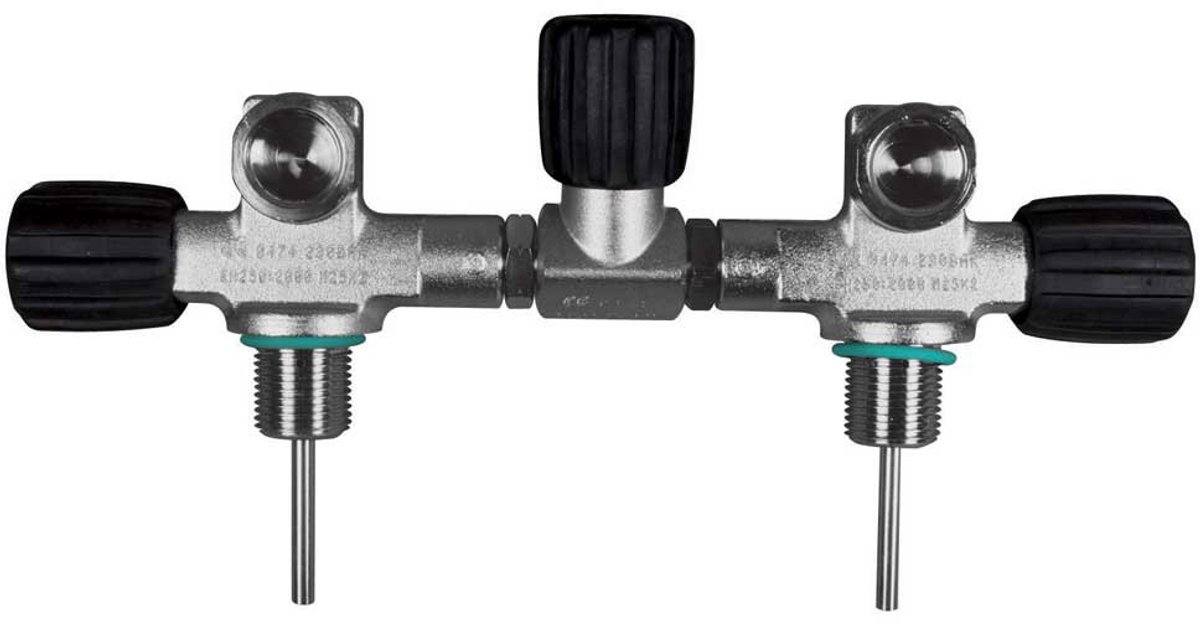 Oms Complete Isolation Manifold For 80cf Up To 11.1l 186 Mm 230 Bar Klep Zwart,Zilver