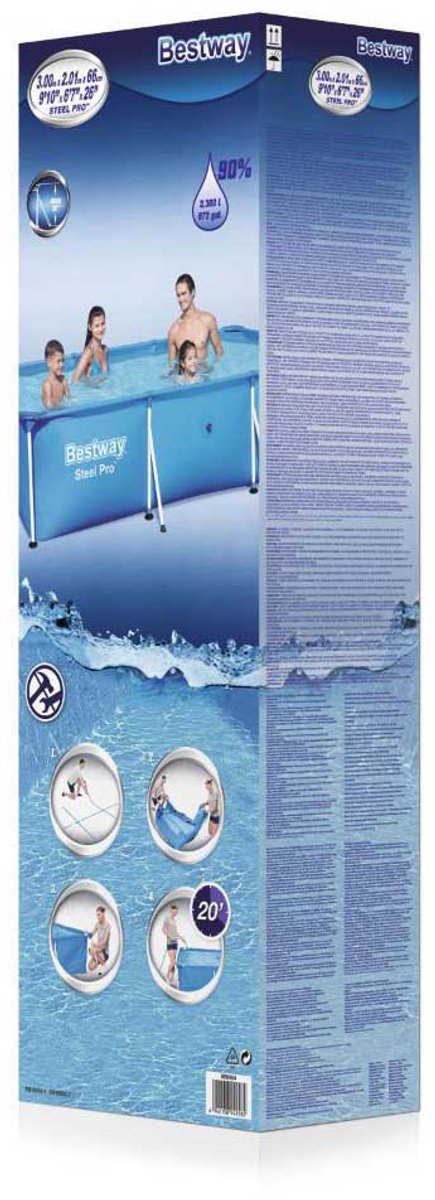 Bestway Steel Pro Zwembad Rechthoekig 3,00 m x 2,01 m x 66 cm — afbeelding 4