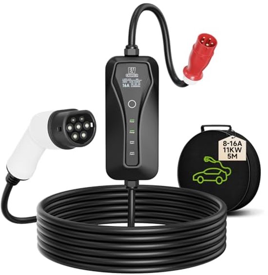 Dé Type 2 Verlengkabel – 15 Meter 11kW 16A 3-Fase Oplaadkabel Voor Elektrische Auto’s, IP54 En Met Draagtas 2 miniatura
