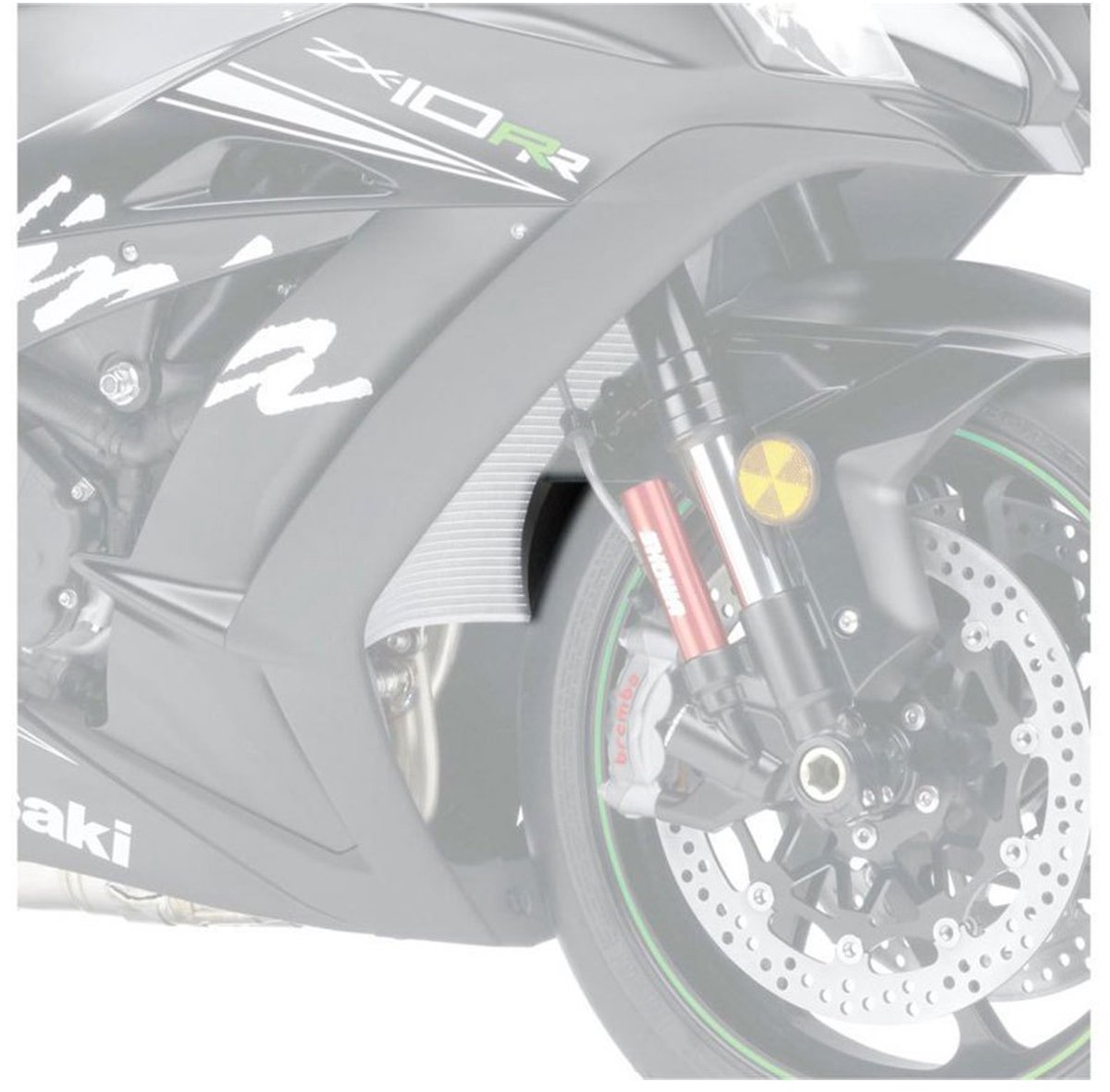 Puig Kawasaki Zx-10r 17 Verlenging Voorspatbord Zwart