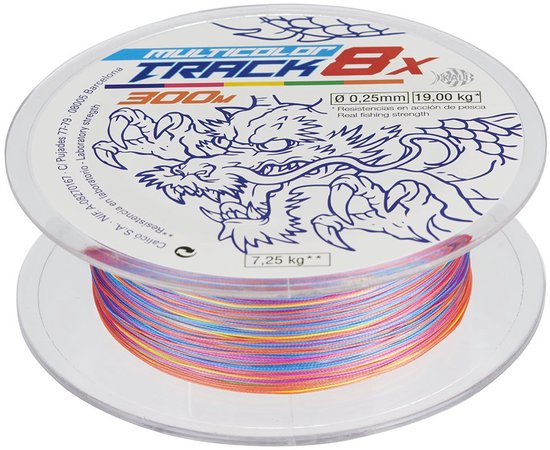 Ligne de pêche tressée Kali Kunnan Track 8x 300 m Multicolore 0,350 mm