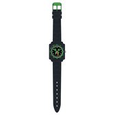 Minecraft Analoog Horloge - Time teacher - Zwart - Creeper - Rubberen Bandje