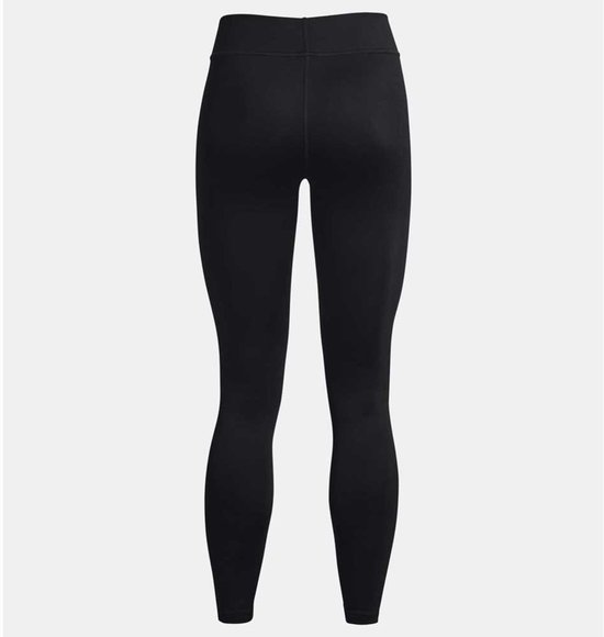 Zwarte sportlegging van Under Armour, achterkant zichtbaar. Strakke pasvorm.