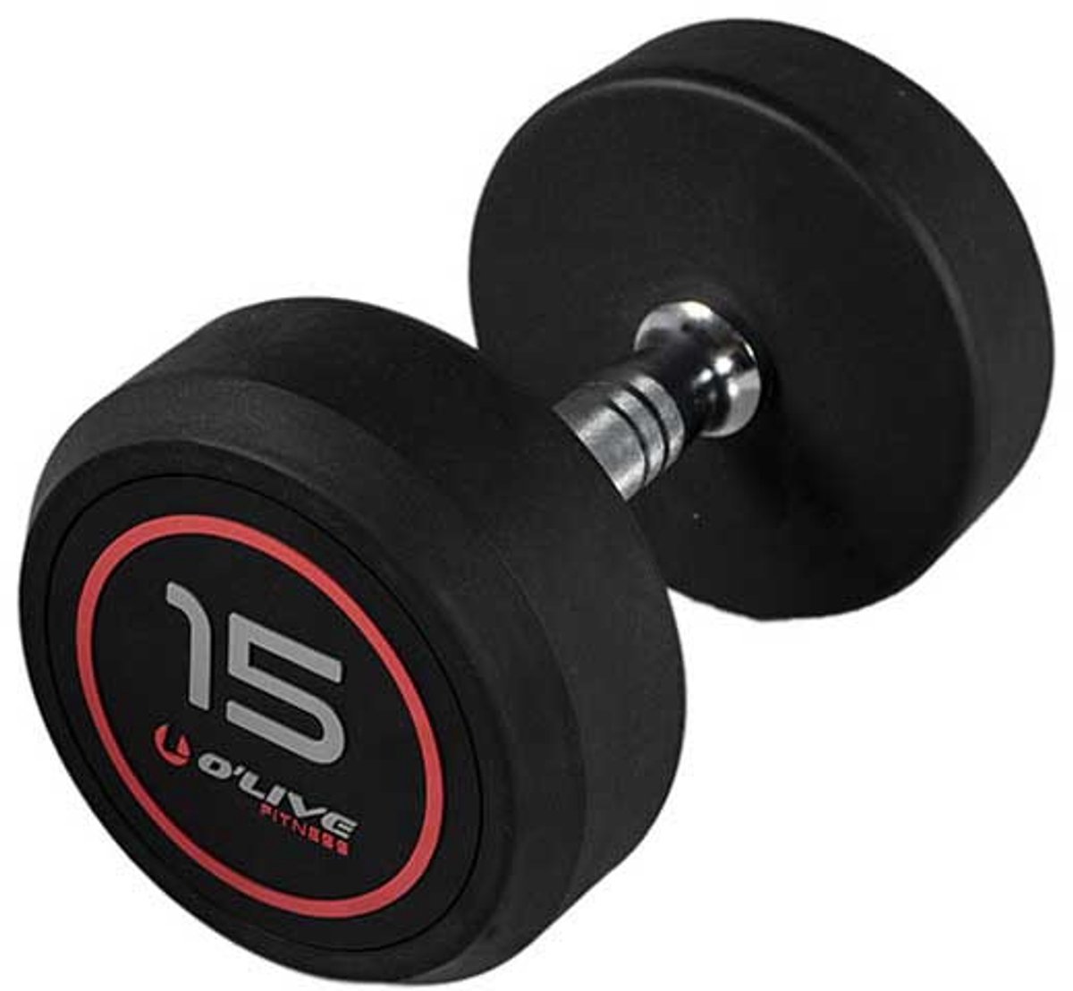 Olive Professionele Dumbbell 15 Kg Zilver