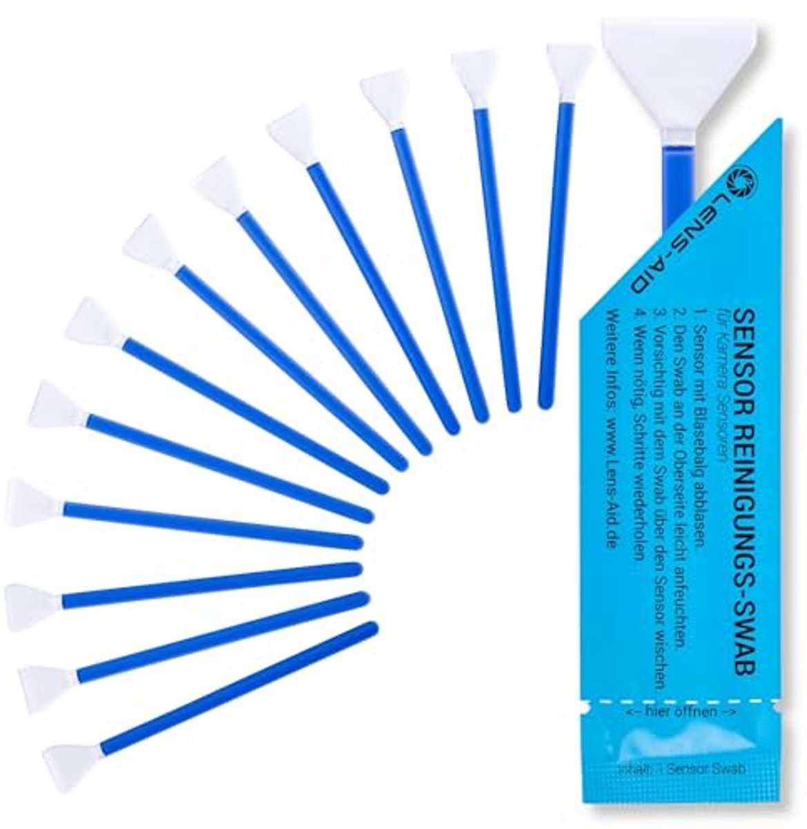 Sensorreinigingswipes voor DSLR en systeemcamera's – 12 pluisvrije microvezel swabs voor veilige sensorreiniging
