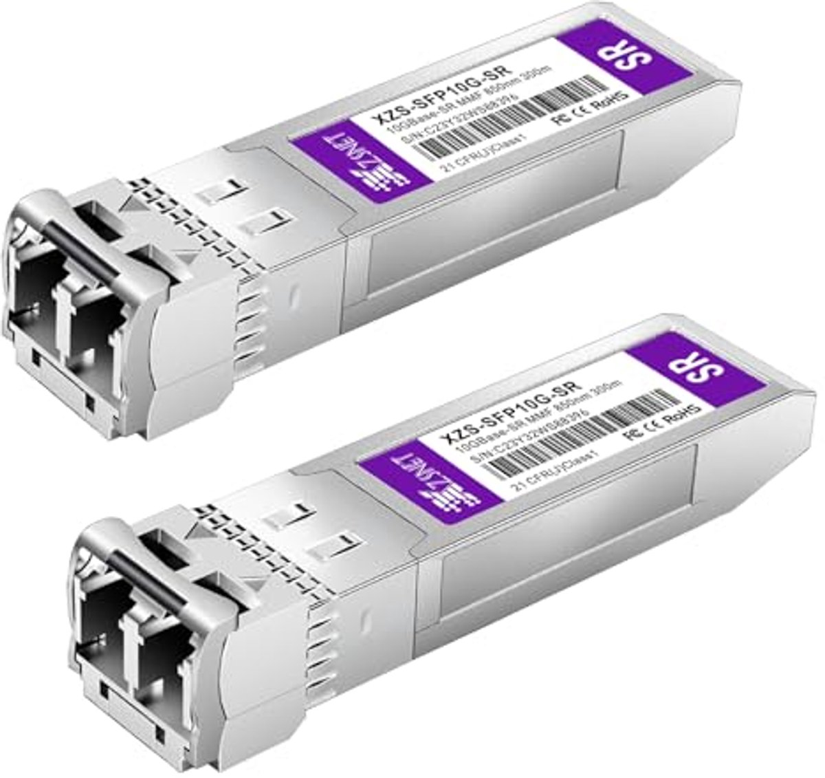 Image of 10G SFP+ Transceiver Module - Multimode Fiber LC Connector, Compatibel met Diverse Netwerkapparatuur