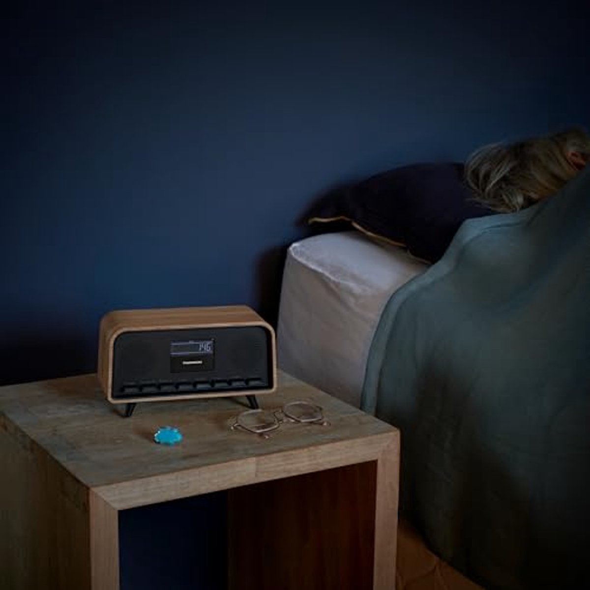 Vintage Bluetooth Radio met Dual-Alarmsystem, FM-radio en USB-C Oplader - 30 W