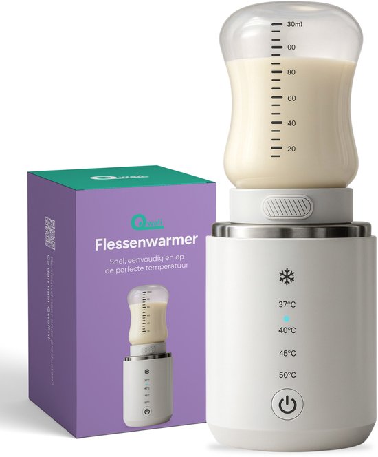 Product: Draagbare Flessenwarmer onderweg - Gelijkmatig verwarmen - Draadloze Flesverwarmer voor baby - Flessenverwarmer draadloos - Qwali, van het merk 